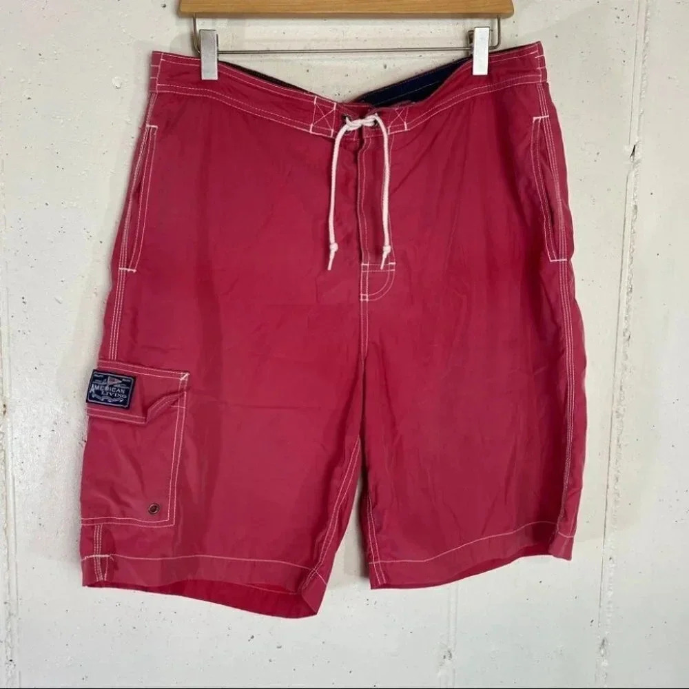 American Living L pinkish red men’s‎ swim trunks
